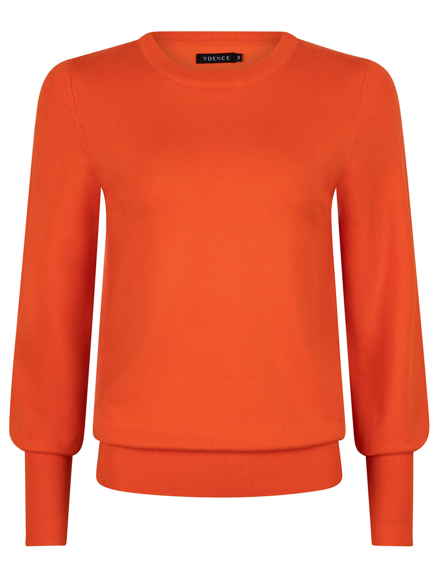 Vera fine round neck knit Orange-1