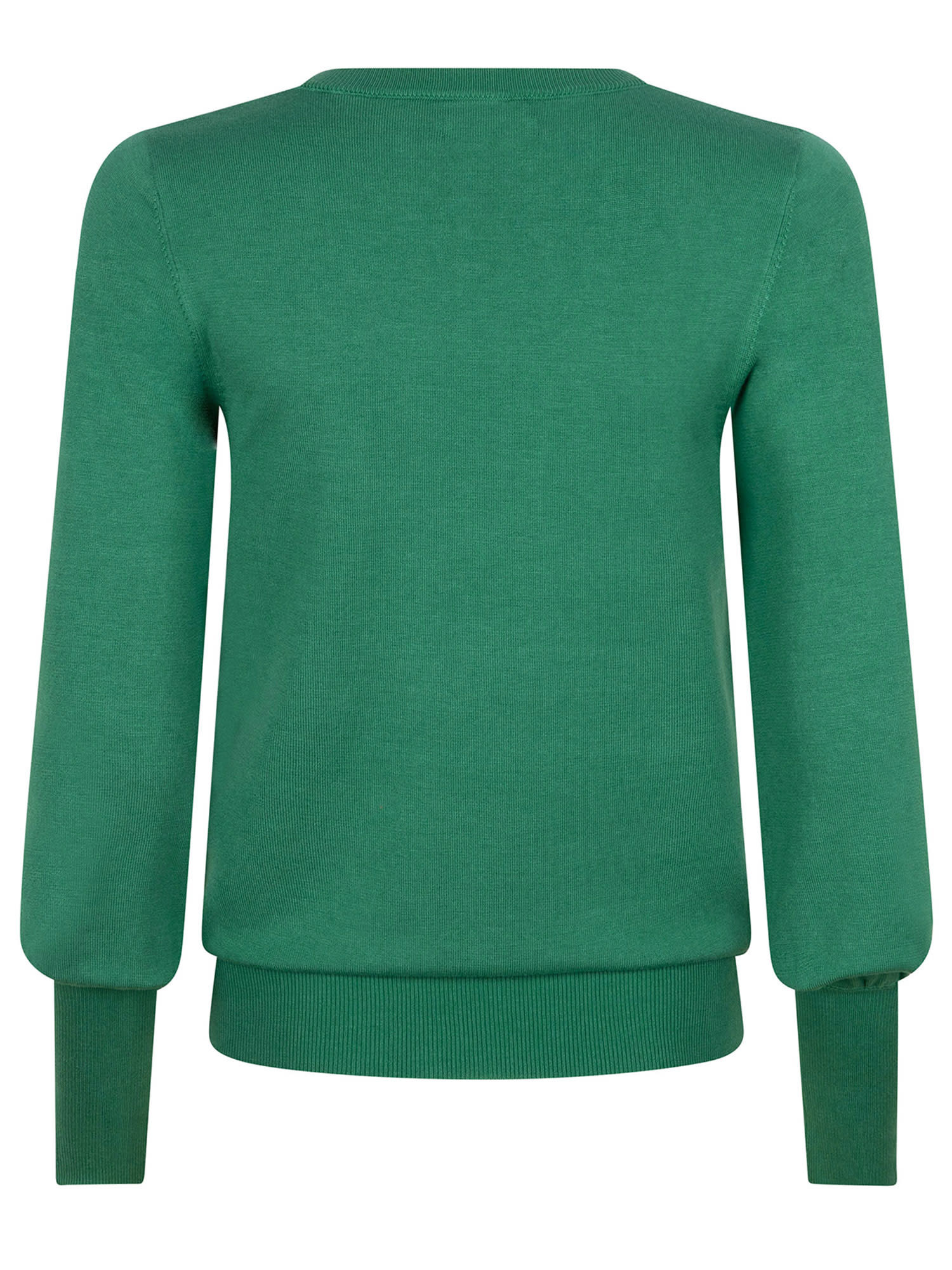 Vera fine round neck knit Emerald-2