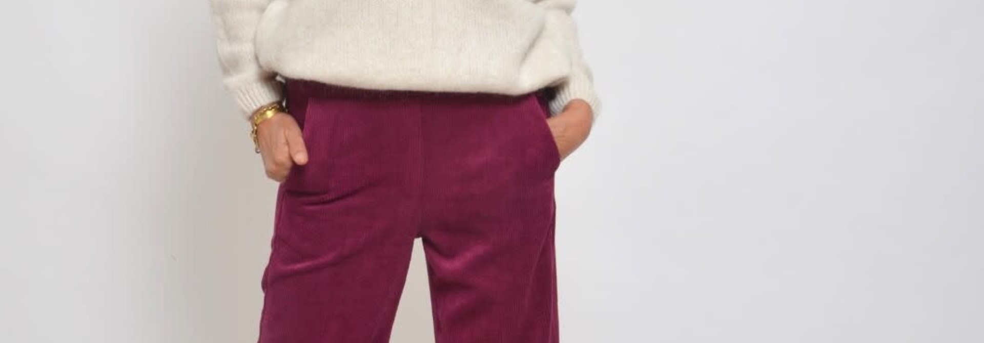 Lydia big corduroy pant Viola
