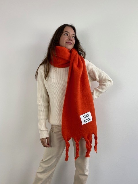 "Stay cool" scarf Orange-2