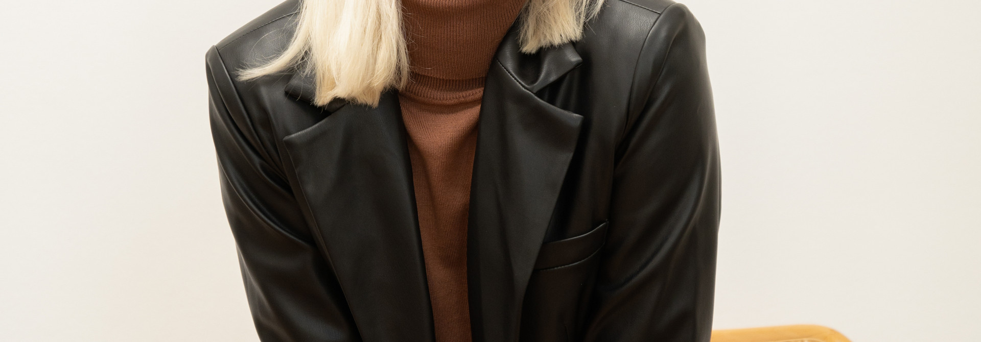Caro leather blazer Black