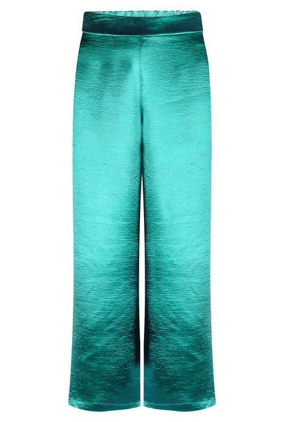 Alicia satin wide pant Turquoise