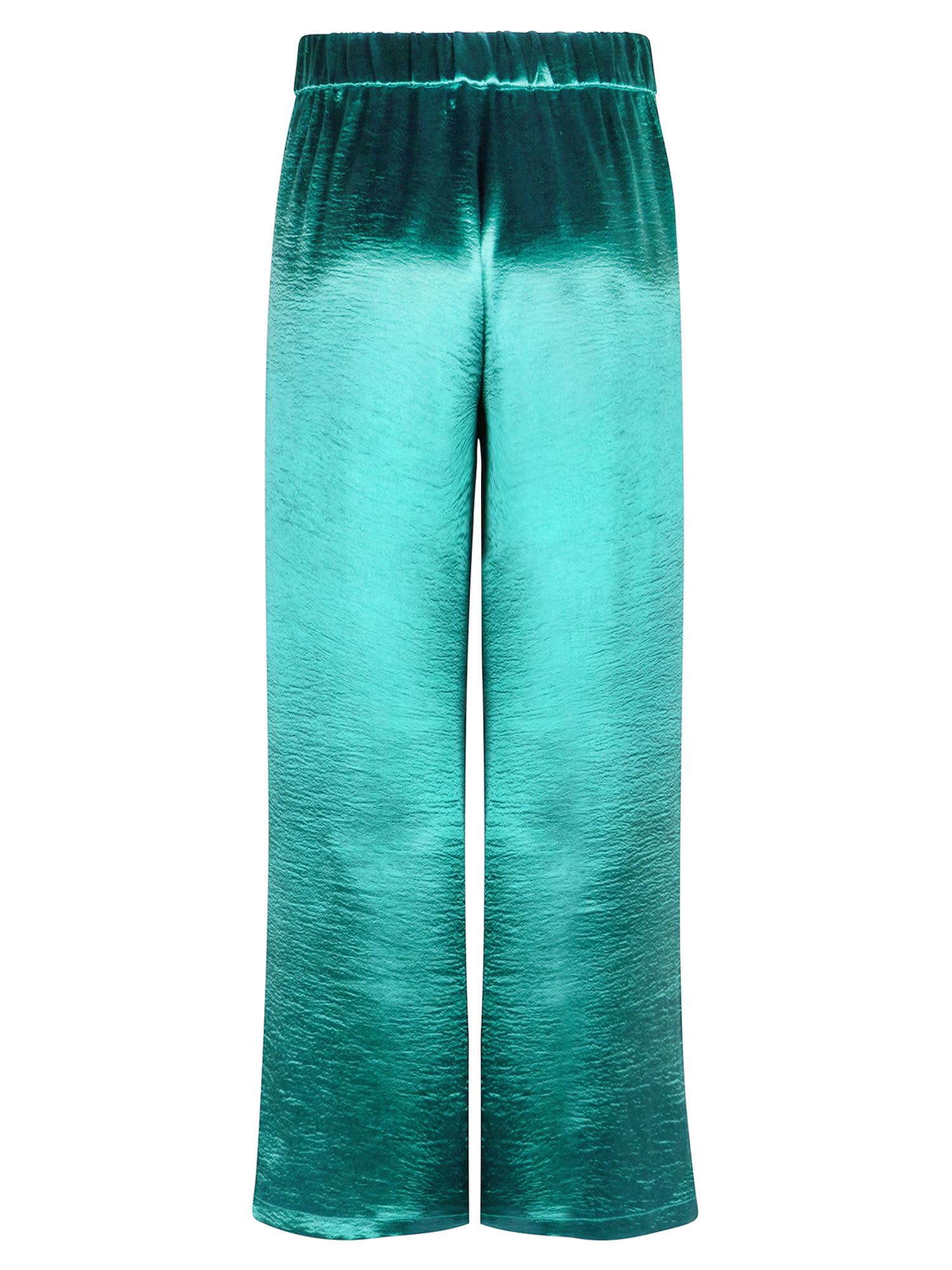 Alicia satin wide pant Turquoise-2