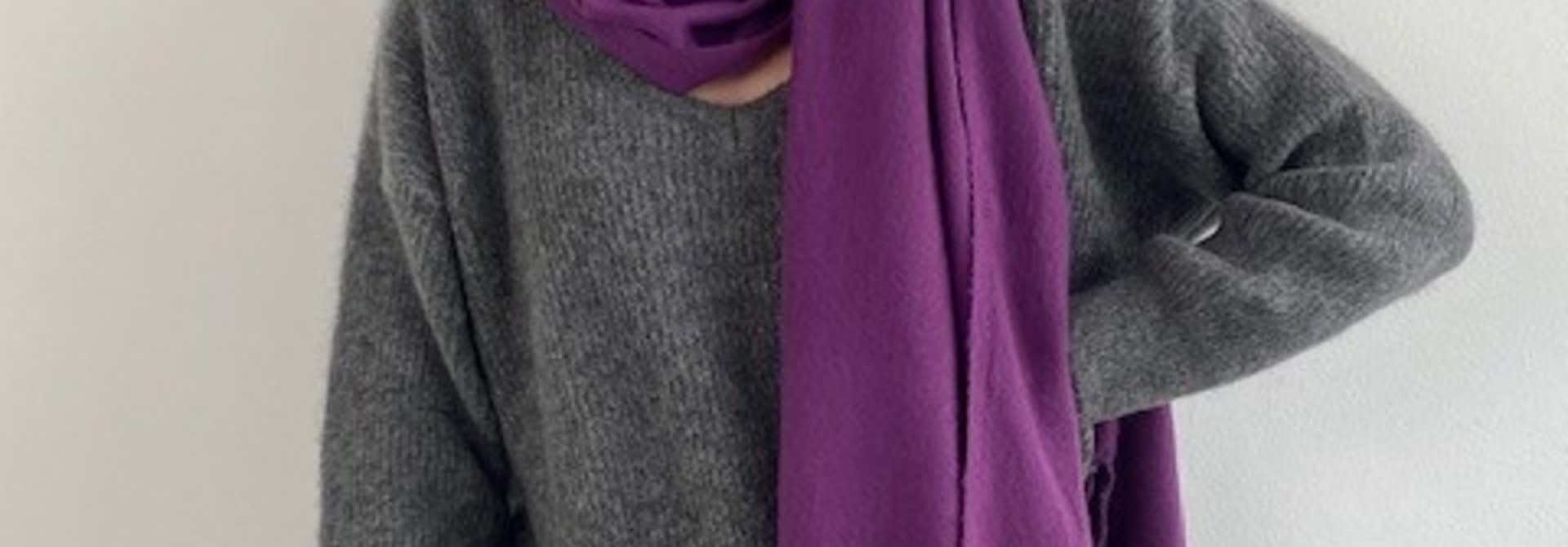 Lana fine essential scarf Purple