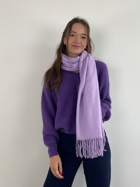 Lana fine essential scarf Lila-4