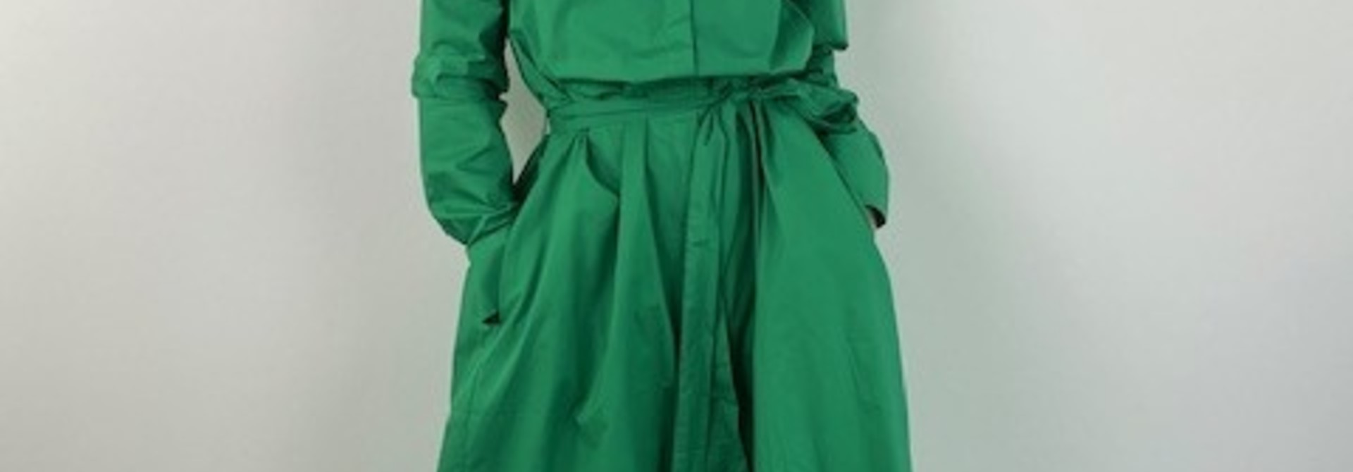 Naobi cotton popeline shirtdress Green