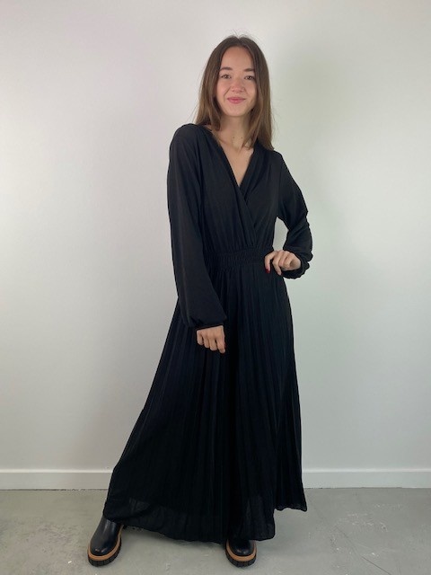 Vendetta sparkeling plissé jumpsuite Black-1