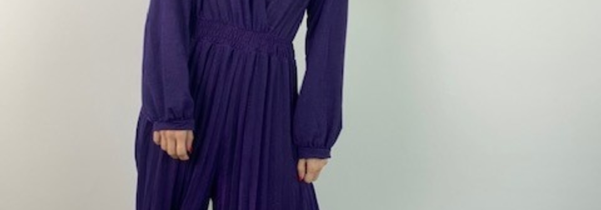 Vendetta sparkeling plissé jumpsuite Purple