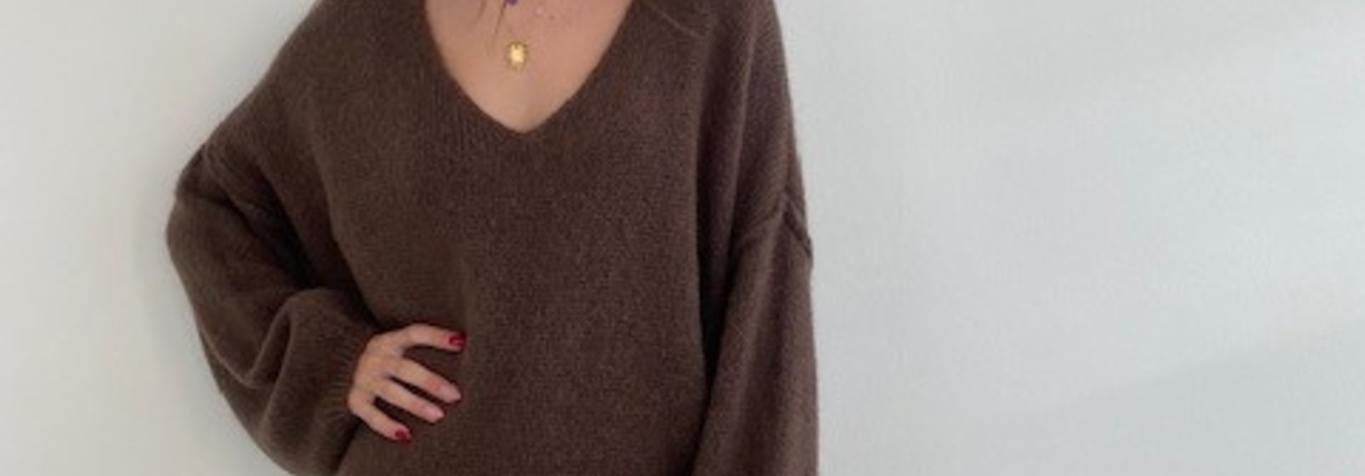 Azhura oversized ballonsleeve knit Brown