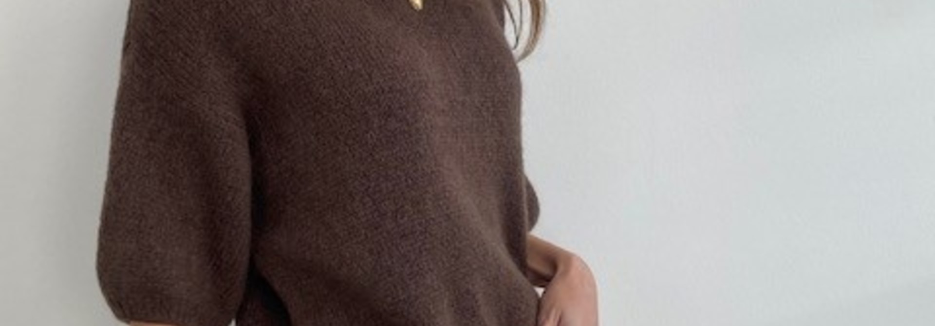 Agnea boxy s/s knit Chocolate