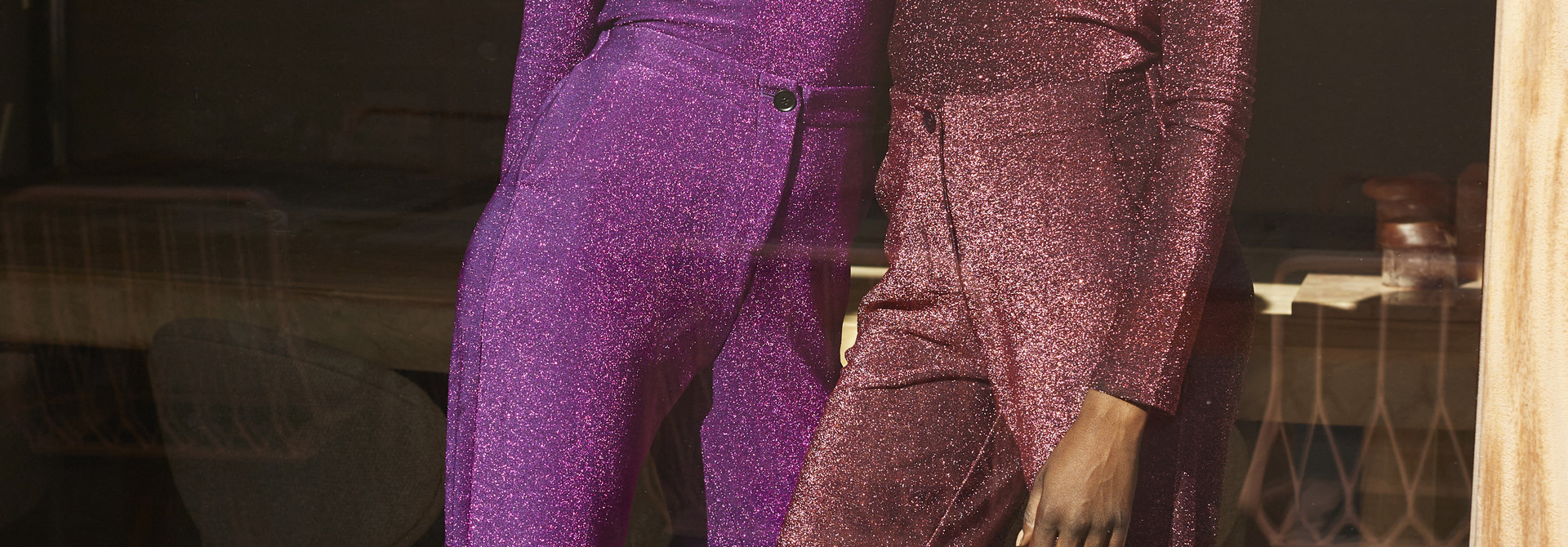 Joy lurex wide Pant Purple