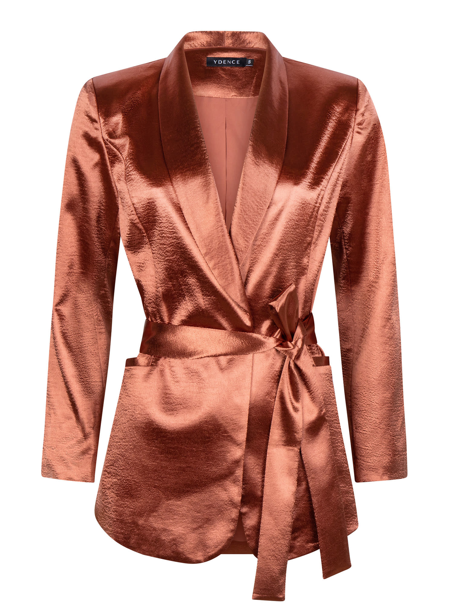 Ellen satin kimono blazer Copper-1