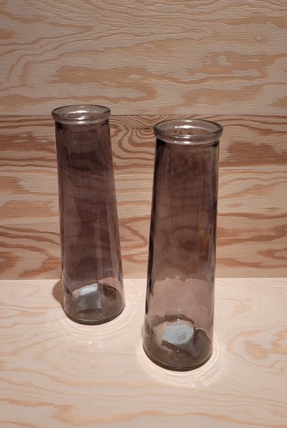 Rosanne transparant minimal vase 25cm Grey