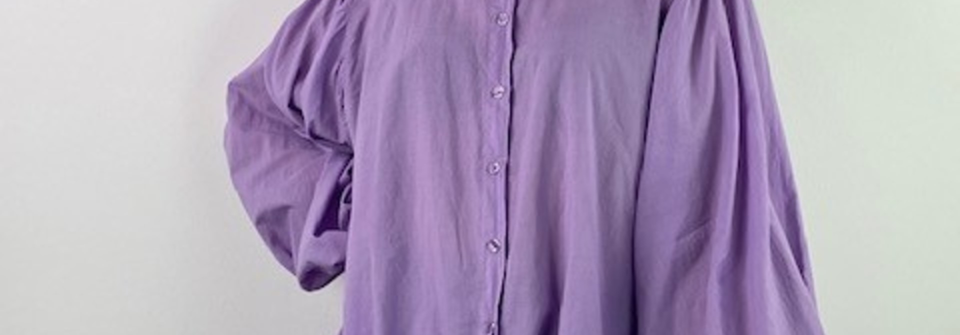Souma loose cotton padded shirt Lila