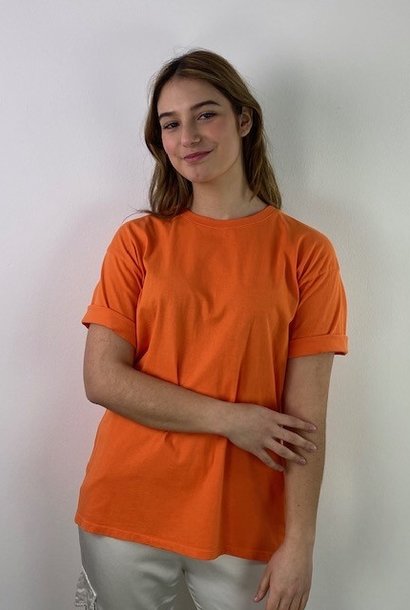 Cas boxy essential t-shirt Indi Orange