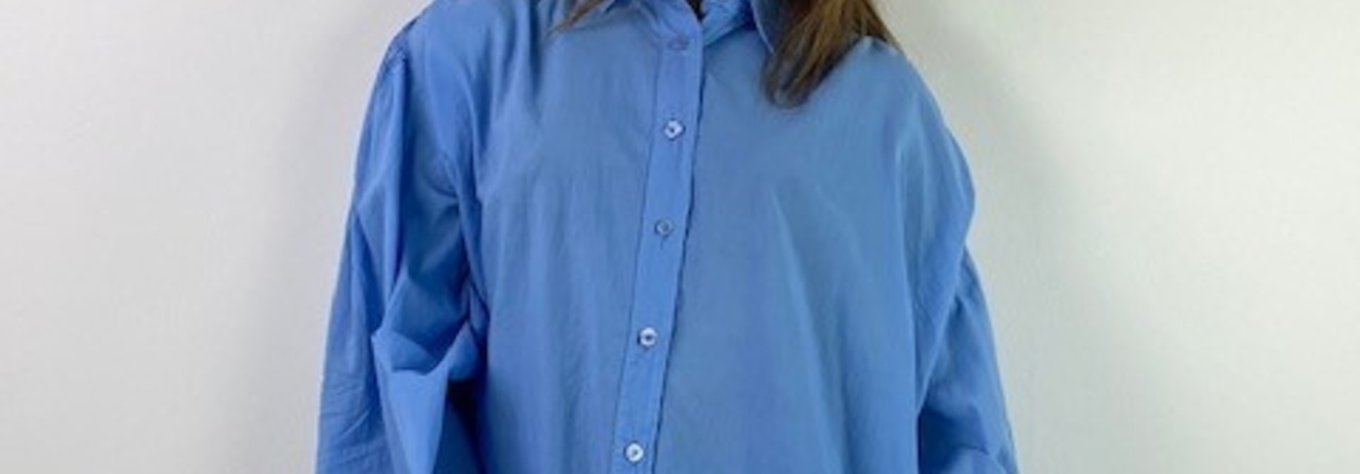 Bernard oversized coton shirt Blue