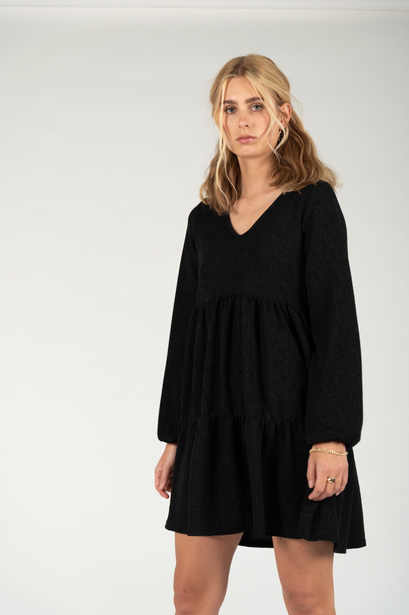 Mazda sparkling a-line stretch dress Black-1