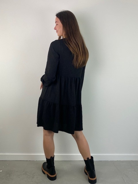 Mazda sparkling a-line stretch dress Black-4