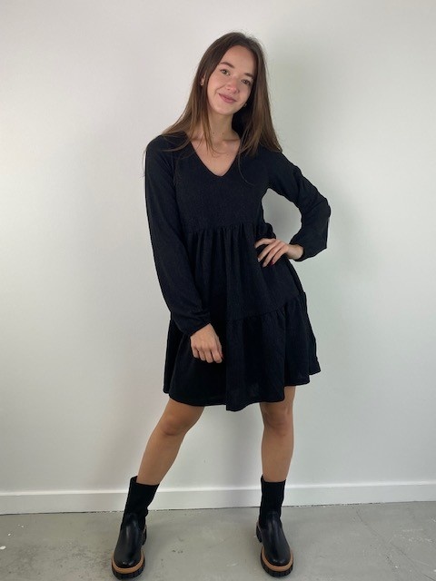 Mazda sparkling a-line stretch dress Black-2