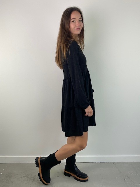 Mazda sparkling a-line stretch dress Black-3