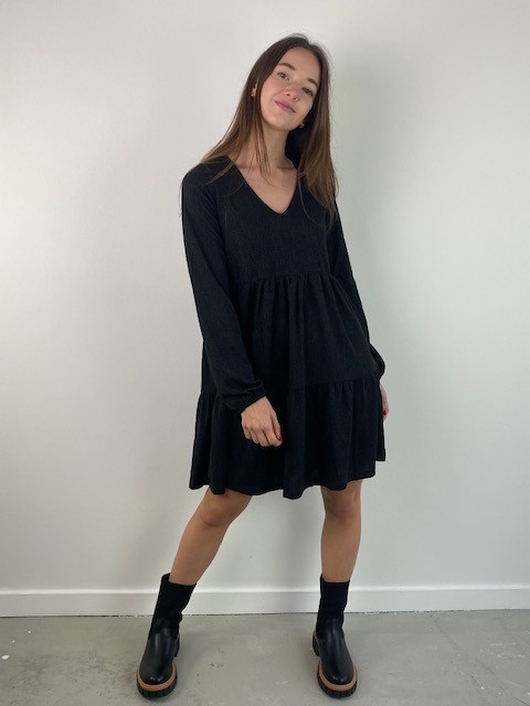 Mazda sparkling a-line stretch dress Black-5