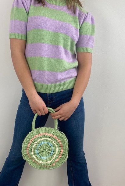 Bahia paille zip shopper Mint