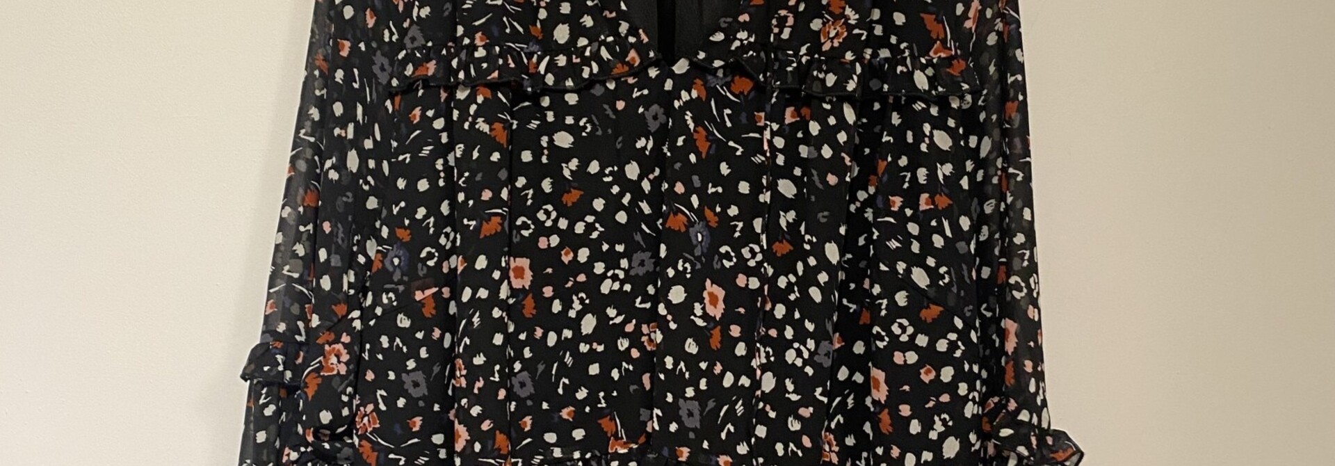 Millie frill blouse Black
