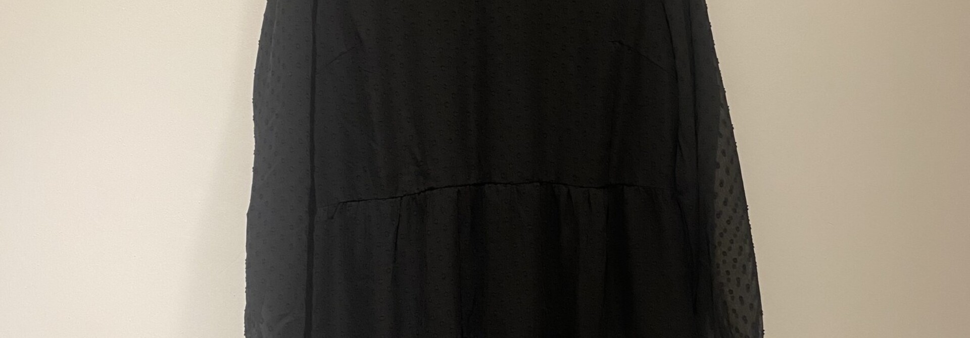 Izadora dotted voile dress Black