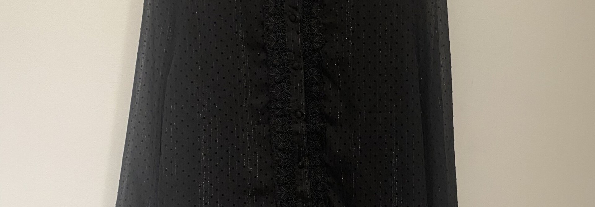 Stefhie romantic dot lace blouse Black