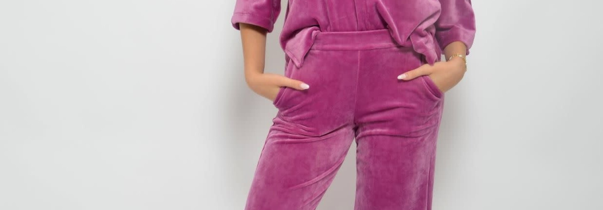 Lancio velvet pant Cyclamen