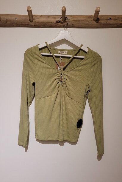 Ikon ribbed t-shirt Moss