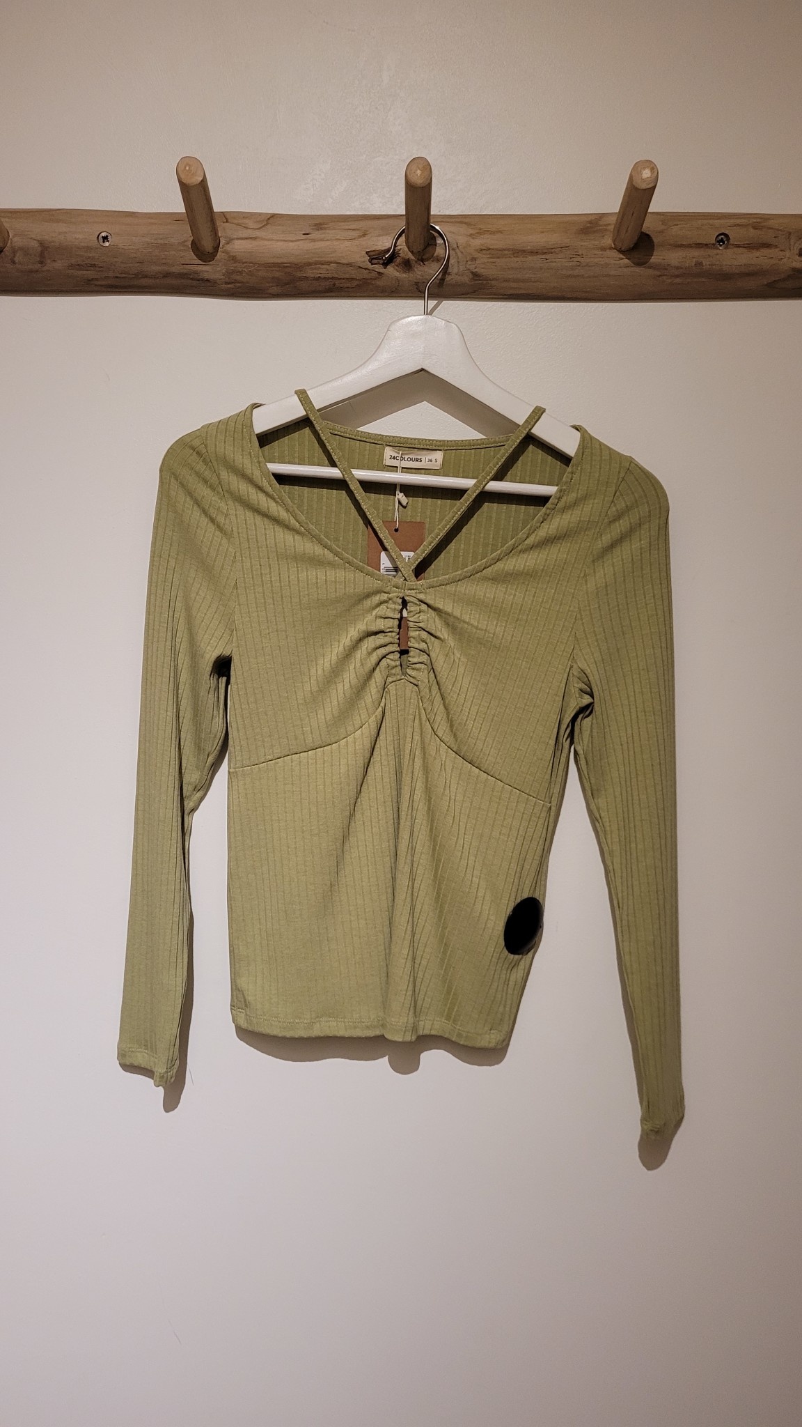 Ikon ribbed t-shirt Moss-1