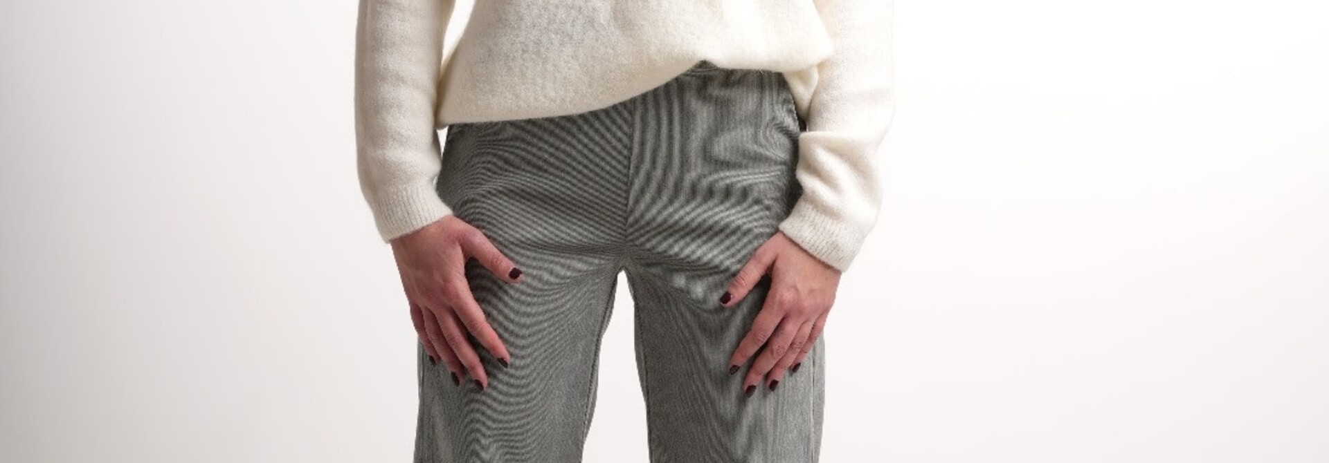 Charro corduroy wide pant Grey