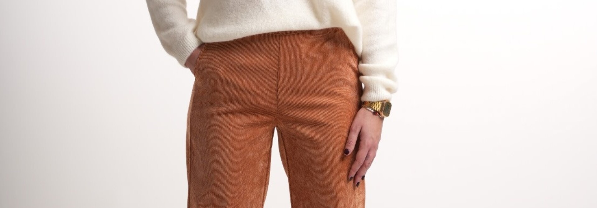 Charro corduroy wide pant Dusty Orange