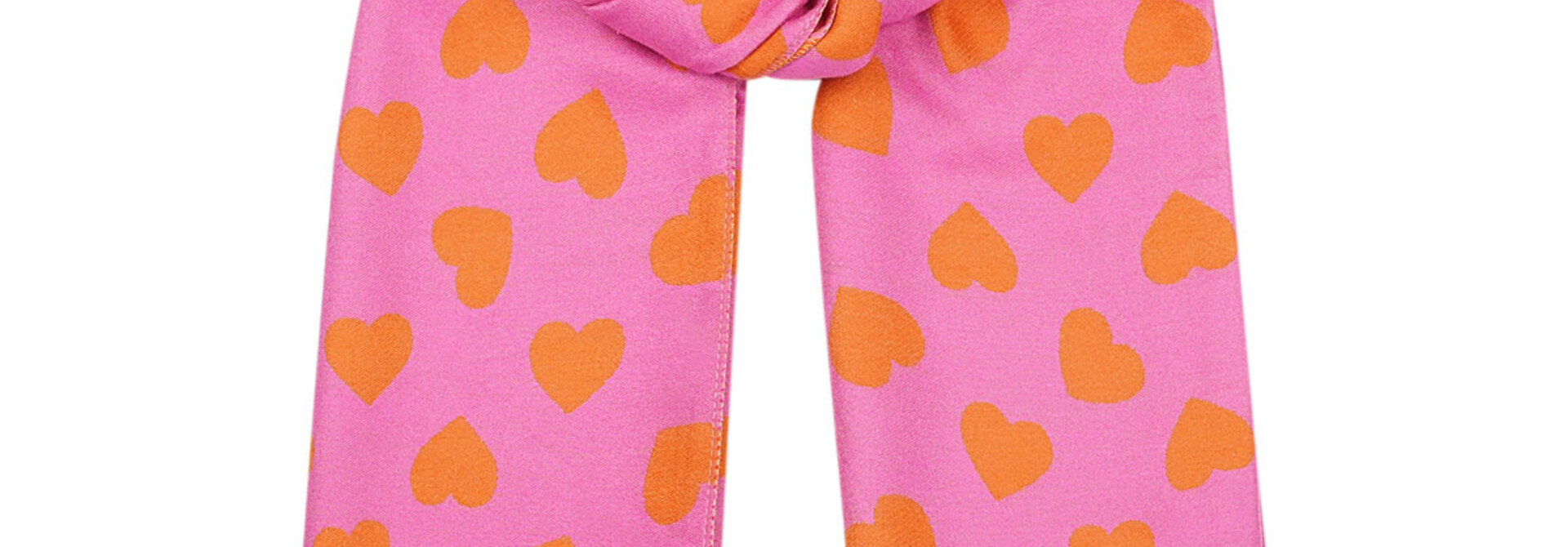 Happy hearts scarf Fushia