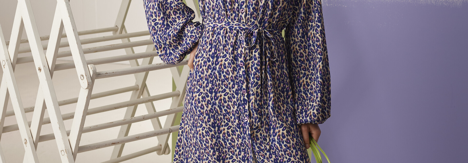 Loa dress Cobalt Leopard