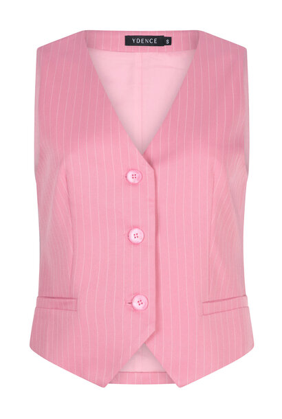 Nadine pinestripped gillet Pink