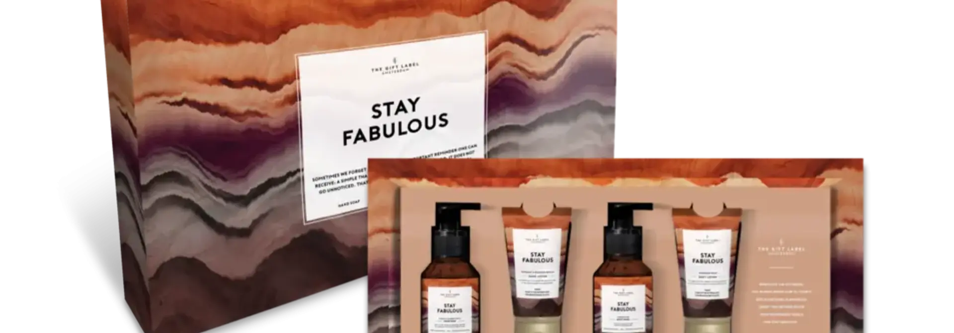 Giftbox  "Stay Fabulous" handsoap + handlotion + body wash + body lotion