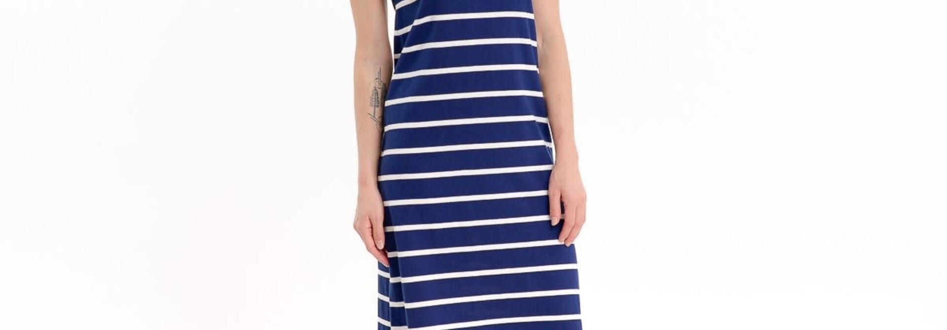 Senna stripped stretch dress Marine