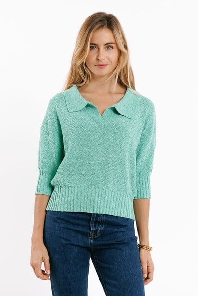 Daffné polo s/s knit Green