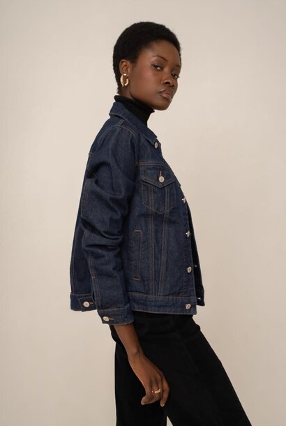 Valence basic denimjacket Dark Blue