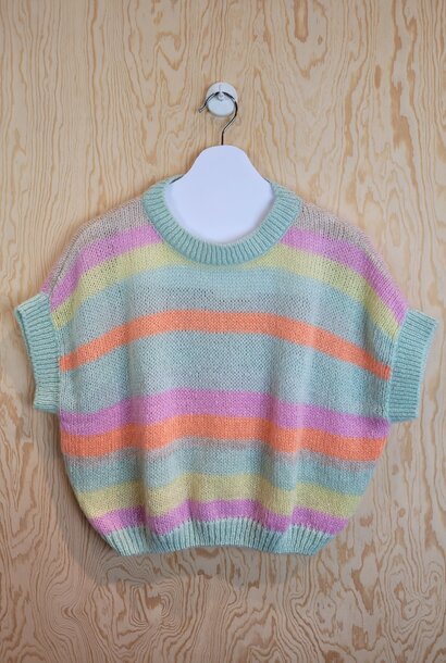 Deebo stripped s/s knit Mint