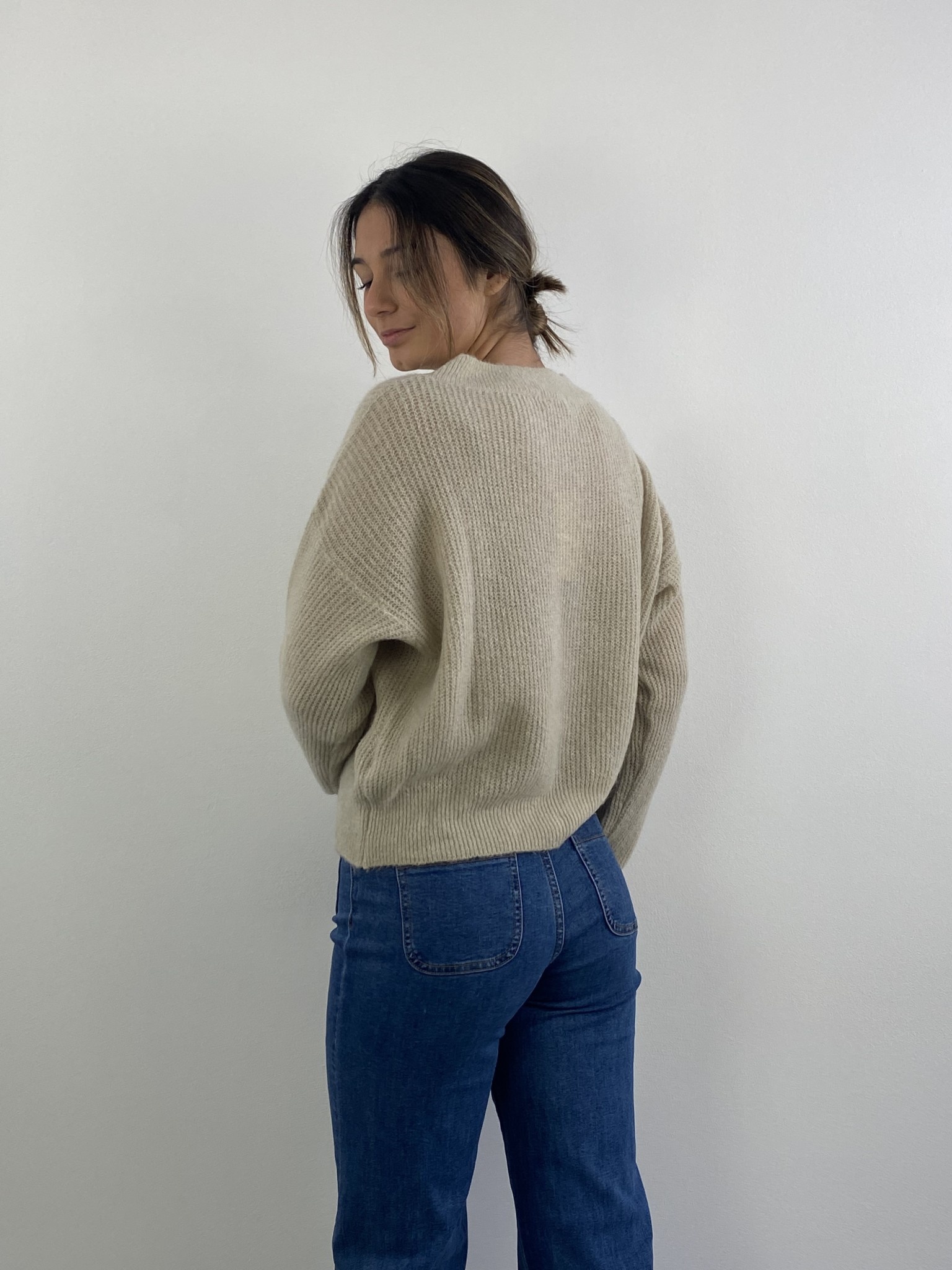 Thaïs short boatneck Beige Naturel-2