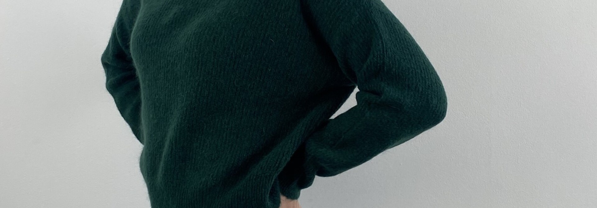 Thaïs short boatneck Pine Green