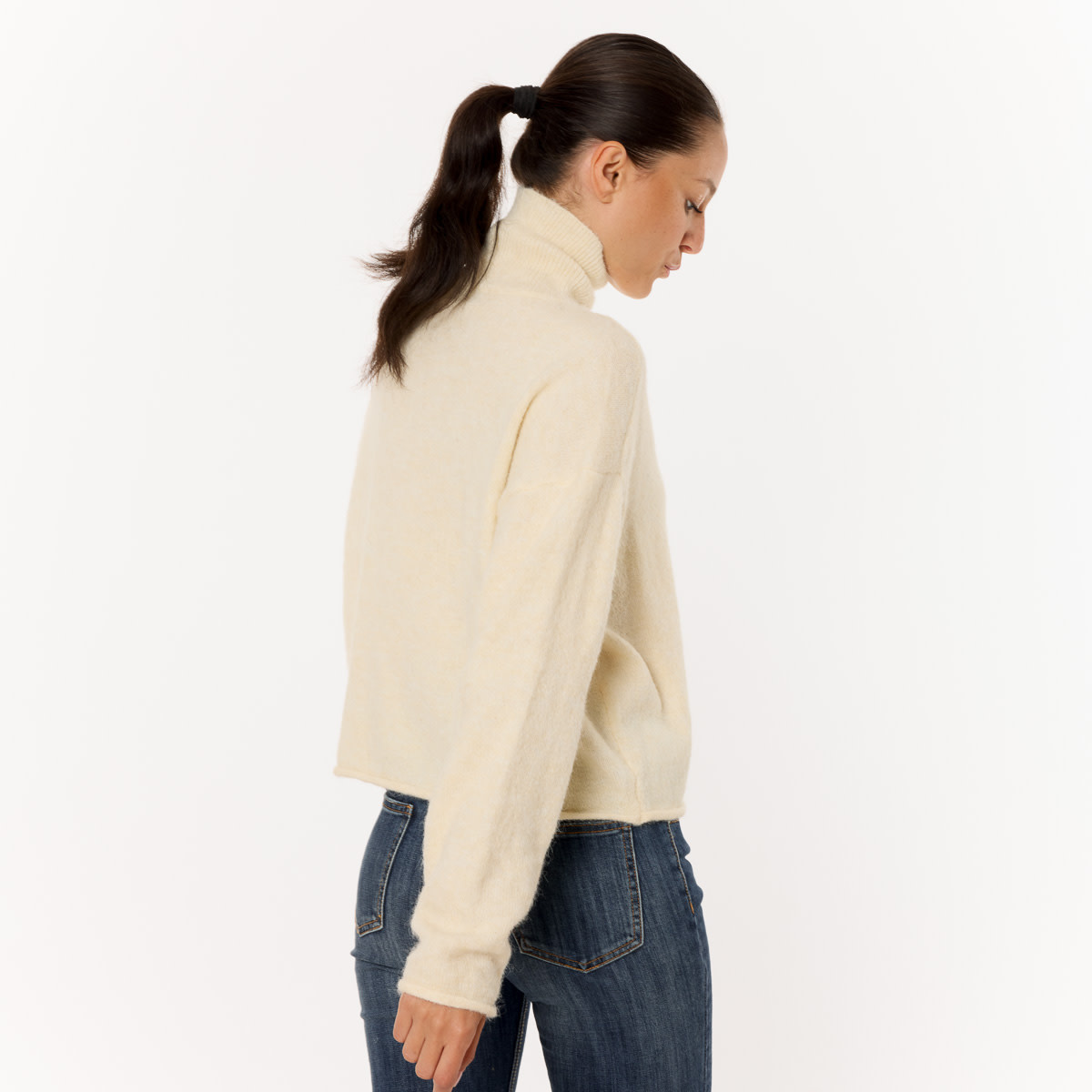 Lana turtleneck knit Cremé-2