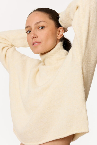 Lana turtleneck knit Cremé