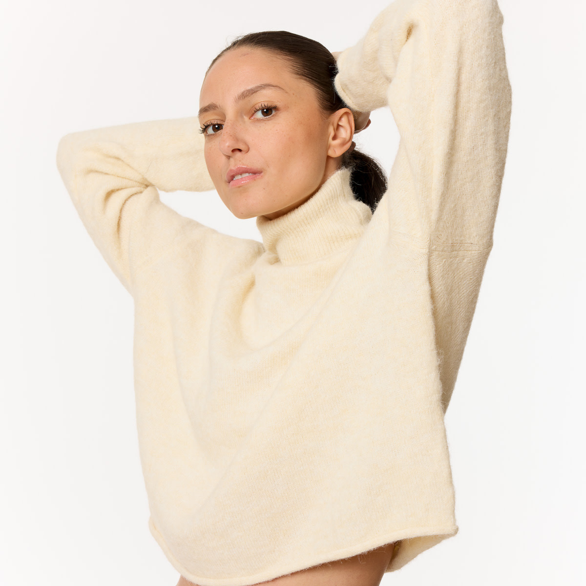 Lana turtleneck knit Cremé-1