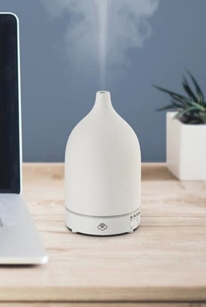 'Vapor' mat structured stone ultrasonic diffuser White 90ml