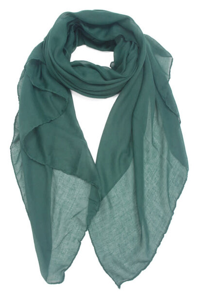 Dolly fine coton basic scarf 100x180 Emerald Pine Green