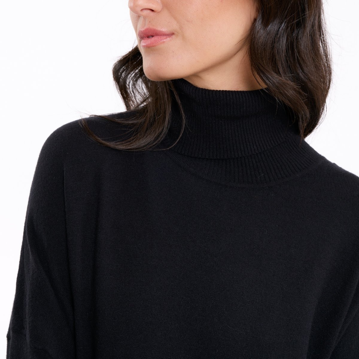 Rebecca wide fine turtleneck Black-2